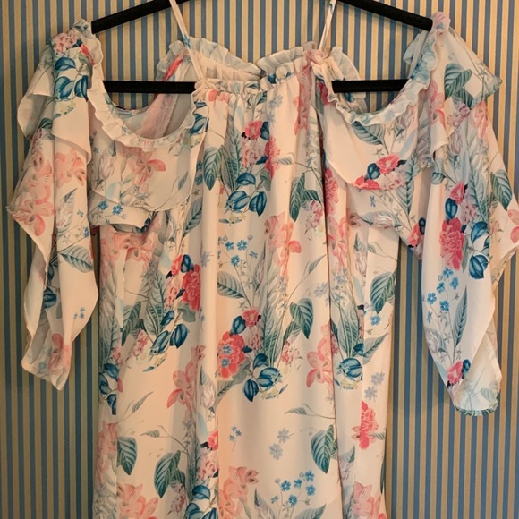 Parker Tops - NWT Parker cold shoulder floral blouse size XS